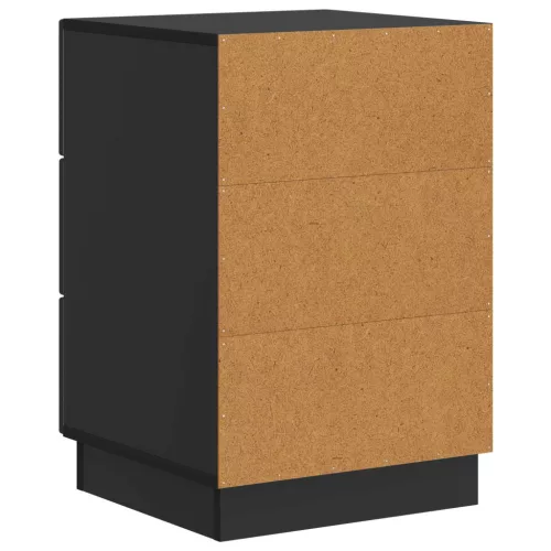  Éjjeliszekrény fiókkal Fekete 43 x 41 x 63,5 cm Szerelt Fa