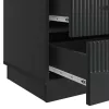  Éjjeliszekrény fiókkal Fekete 43 x 41 x 63,5 cm Szerelt Fa