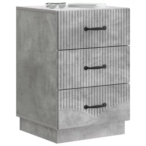  Éjjeliszekrény fiókkal Betonszürke 43 x 41 x 63,5 cm Szerelt Fa