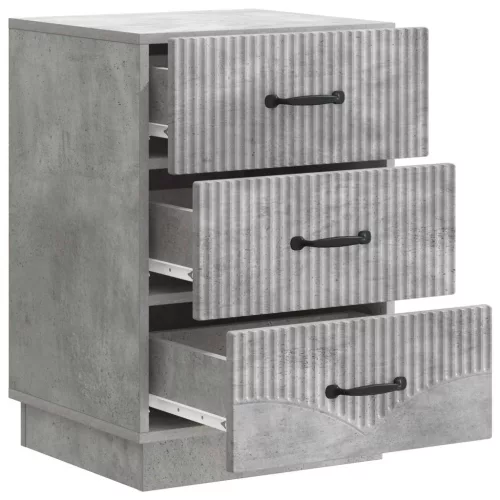  Éjjeliszekrény fiókkal Betonszürke 43 x 41 x 63,5 cm Szerelt Fa