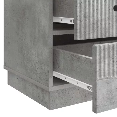  Éjjeliszekrény fiókkal Betonszürke 43 x 41 x 63,5 cm Szerelt Fa