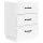  Éjjeliszekrény Magasfényű Fehér 43 x 41 x 63,5 cm Szerelt Fa
