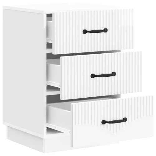  Éjjeliszekrény Magasfényű Fehér 43 x 41 x 63,5 cm Szerelt Fa