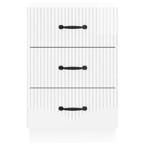  Éjjeliszekrény Magasfényű Fehér 43 x 41 x 63,5 cm Szerelt Fa