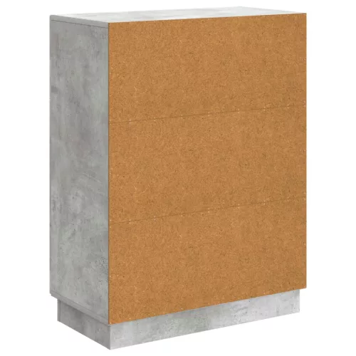  Széf Betonszürke 66 x 34,5 x 87 cm Szerelt Fa