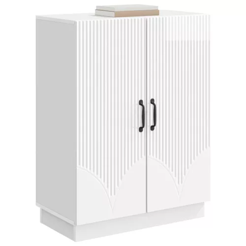  Széf Magasfényű Fehér 66 x 34,5 x 87 cm Szerelt Fa