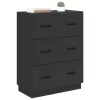  Fiókos szekrény Fekete 66 x 34,5 x 87 cm Szerelt Fa