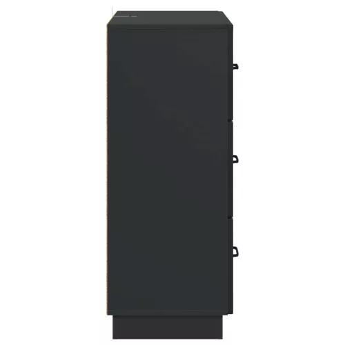  Fiókos szekrény Fekete 66 x 34,5 x 87 cm Szerelt Fa