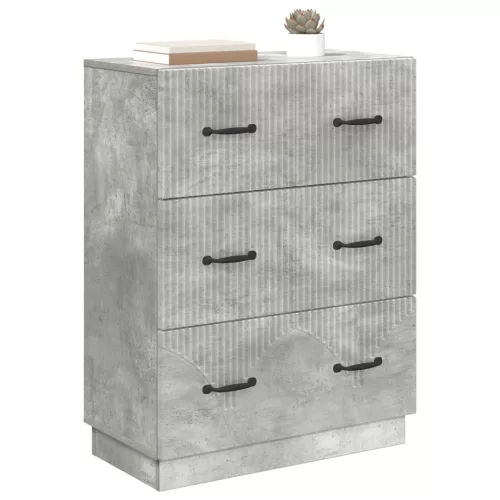  Fiókos szekrény Betonszürke 66 x 34,5 x 87 cm Szerelt Fa