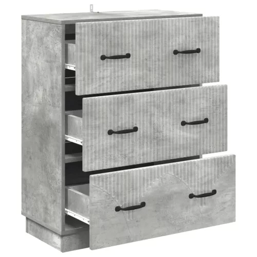  Fiókos szekrény Betonszürke 66 x 34,5 x 87 cm Szerelt Fa