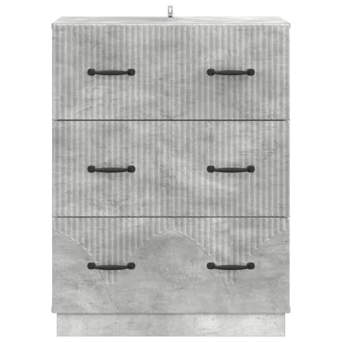  Fiókos szekrény Betonszürke 66 x 34,5 x 87 cm Szerelt Fa
