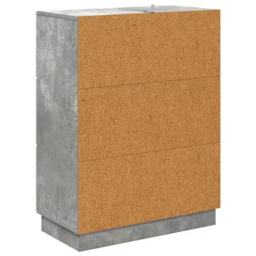  Fiókos szekrény Betonszürke 66 x 34,5 x 87 cm Szerelt Fa