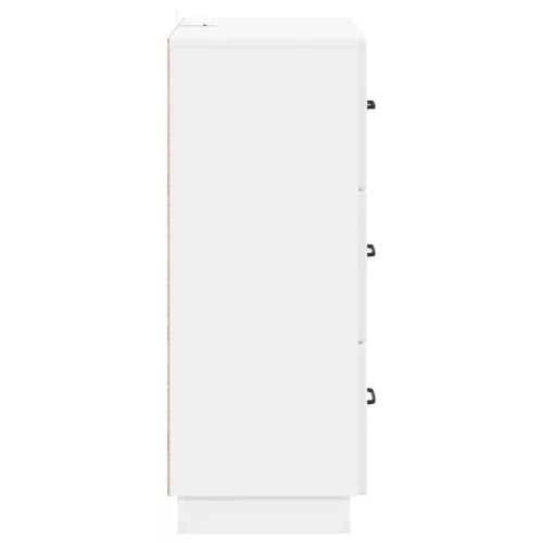  Fiókos szekrény Magasfényű Fehér 66 x 34,5 x 87 cm Szerelt Fa