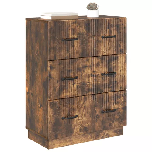  Fiókos szekrény Füstös Tölgy 66 x 34,5 x 87 cm Szerelt Fa