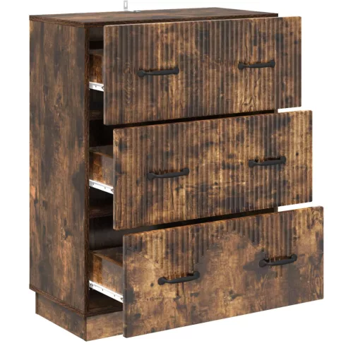  Fiókos szekrény Füstös Tölgy 66 x 34,5 x 87 cm Szerelt Fa