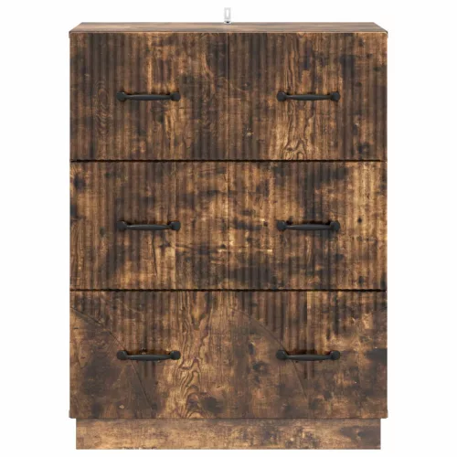  Fiókos szekrény Füstös Tölgy 66 x 34,5 x 87 cm Szerelt Fa