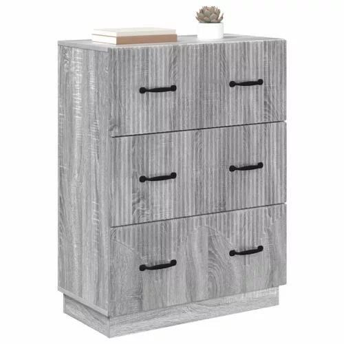  Fiókos szekrény Szürke Sonoma 66 x 34,5 x 87 cm Szerelt Fa