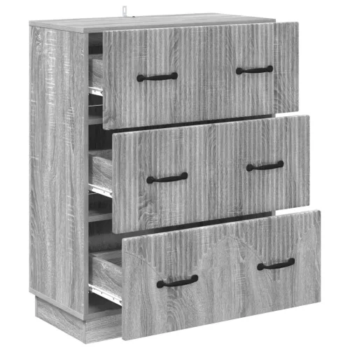  Fiókos szekrény Szürke Sonoma 66 x 34,5 x 87 cm Szerelt Fa