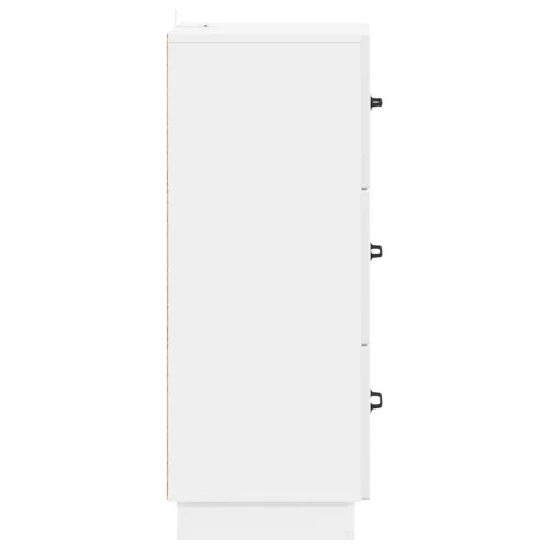  Fiókos szekrény Magasfényű Fehér 33 x 34,5 x 87 cm Szerelt Fa