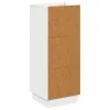  Fiókos szekrény Magasfényű Fehér 33 x 34,5 x 87 cm Szerelt Fa