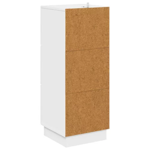  Fiókos szekrény Magasfényű Fehér 33 x 34,5 x 87 cm Szerelt Fa