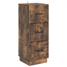    Fiókos szekrény Füstös Tölgy 33 x 34,5 x 87 cm Szerelt Fa