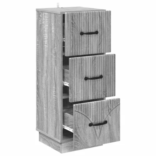  Fiókos szekrény Szürke Sonoma 33 x 34,5 x 87 cm Szerelt Fa