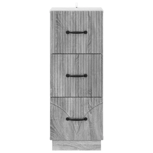  Fiókos szekrény Szürke Sonoma 33 x 34,5 x 87 cm Szerelt Fa