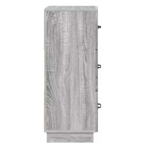  Fiókos szekrény Szürke Sonoma 33 x 34,5 x 87 cm Szerelt Fa