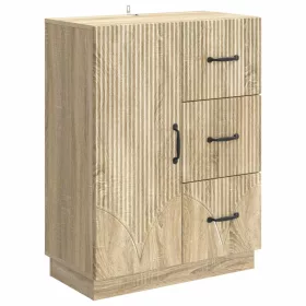  Széf fiókkal Sonoma Tölgy 66 x 34,5 x 87 cm Szerelt Fa