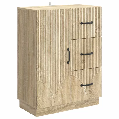  Széf fiókkal Sonoma Tölgy 66 x 34,5 x 87 cm Szerelt Fa