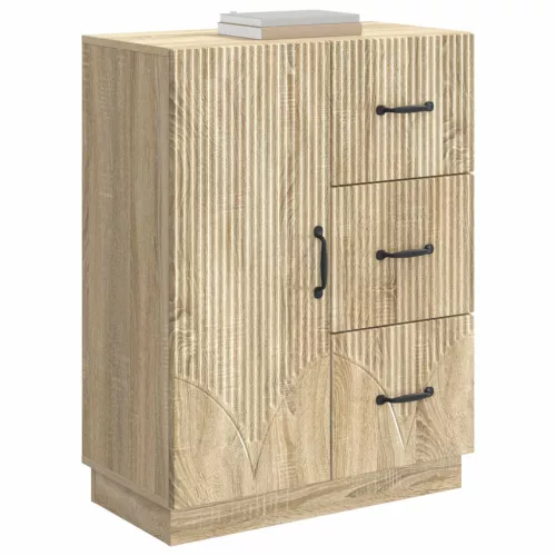  Széf fiókkal Sonoma Tölgy 66 x 34,5 x 87 cm Szerelt Fa