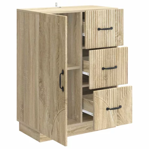  Széf fiókkal Sonoma Tölgy 66 x 34,5 x 87 cm Szerelt Fa