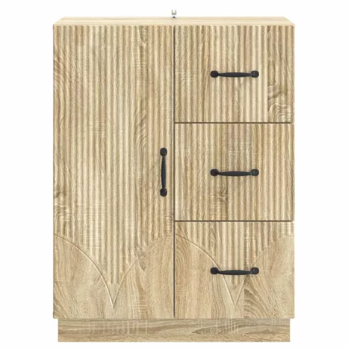  Széf fiókkal Sonoma Tölgy 66 x 34,5 x 87 cm Szerelt Fa