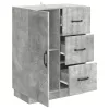  Széf fiókkal Betonszürke 66 x 34,5 x 87 cm Szerelt Fa