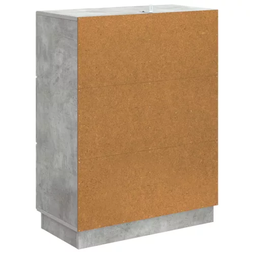  Széf fiókkal Betonszürke 66 x 34,5 x 87 cm Szerelt Fa