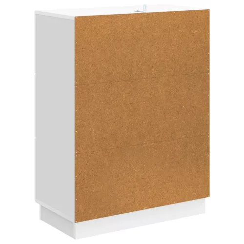  Széf fiókkal Magasfényű Fehér 66 x 34,5 x 87 cm Szerelt Fa