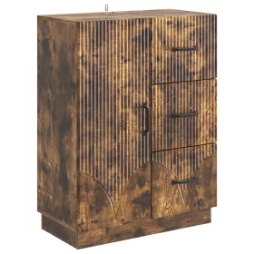  Széf fiókkal Füstös Tölgy 66 x 34,5 x 87 cm Szerelt Fa