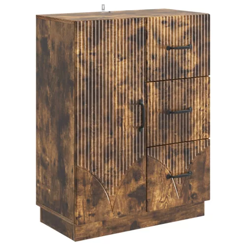  Széf fiókkal Füstös Tölgy 66 x 34,5 x 87 cm Szerelt Fa