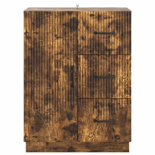  Széf fiókkal Füstös Tölgy 66 x 34,5 x 87 cm Szerelt Fa