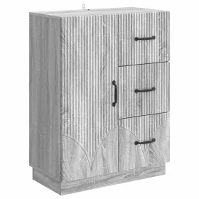  Széf fiókkal Szürke Sonoma 66 x 34,5 x 87 cm Szerelt Fa