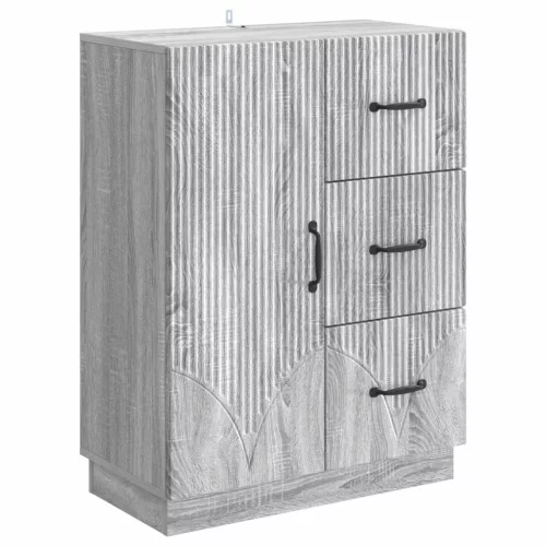  Széf fiókkal Szürke Sonoma 66 x 34,5 x 87 cm Szerelt Fa