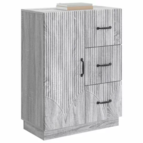  Széf fiókkal Szürke Sonoma 66 x 34,5 x 87 cm Szerelt Fa