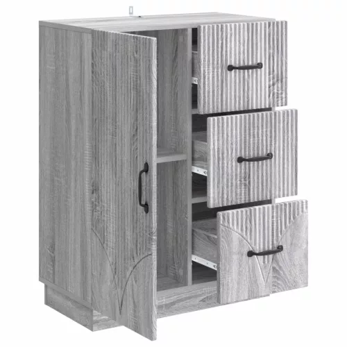  Széf fiókkal Szürke Sonoma 66 x 34,5 x 87 cm Szerelt Fa