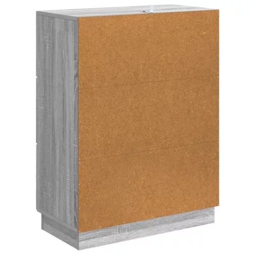  Széf fiókkal Szürke Sonoma 66 x 34,5 x 87 cm Szerelt Fa