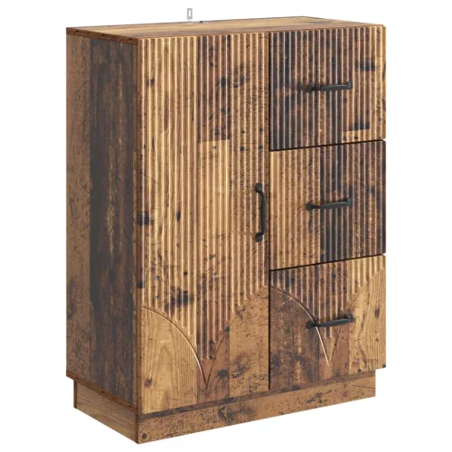  Széf fiókkal Antik Fa 66 x 34,5 x 87 cm Szerelt Fa