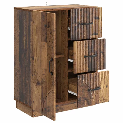  Széf fiókkal Antik Fa 66 x 34,5 x 87 cm Szerelt Fa