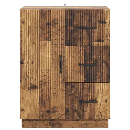  Széf fiókkal Antik Fa 66 x 34,5 x 87 cm Szerelt Fa