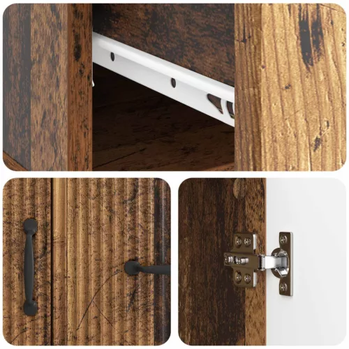  Széf fiókkal Antik Fa 66 x 34,5 x 87 cm Szerelt Fa