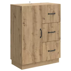    Széf fiókkal Kézműves Tölgy 66 x 34,5 x 87 cm Szerelt Fa